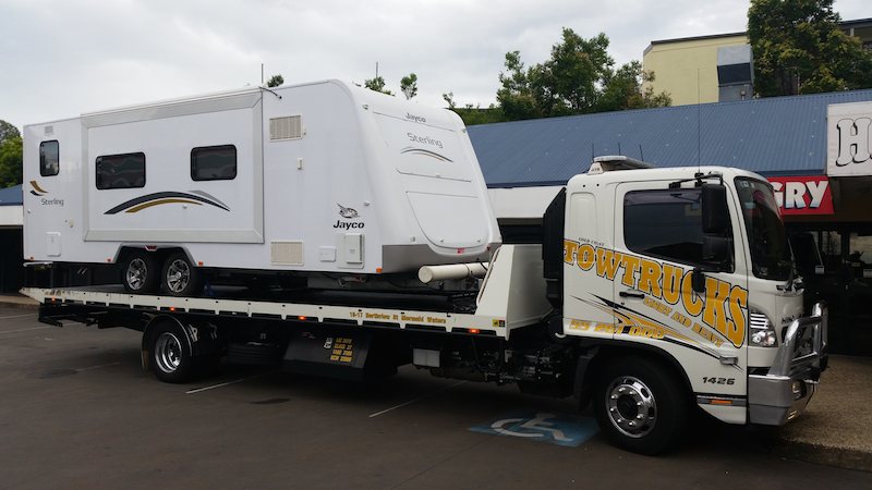 Gold Coast Tow Trucks with caravan