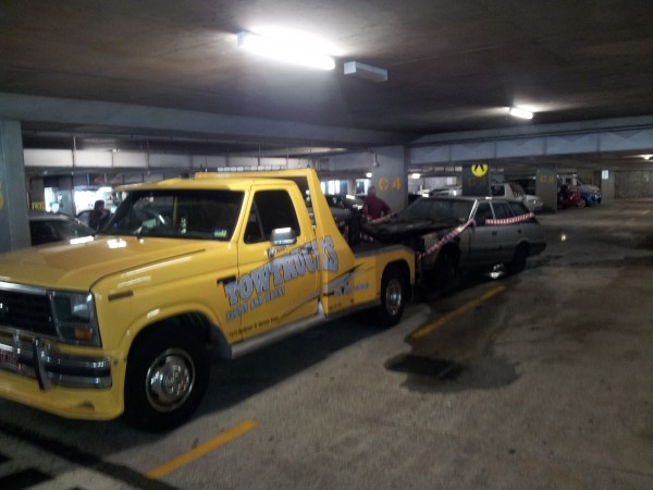 Tow Truc in underground carpark